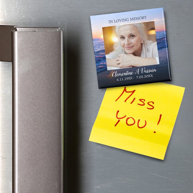 Sunset Beach Sympathy Photo Magnet (Sunset Beach Sympathy Photo Magnet)