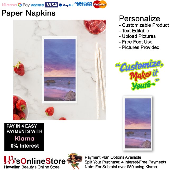 Sunset Beach Tables Kitchen Restaurant Decor 13 Napkin (Sunset Beach Tables Kitchen Restaurant Decor Paper Guest Towels 13.)