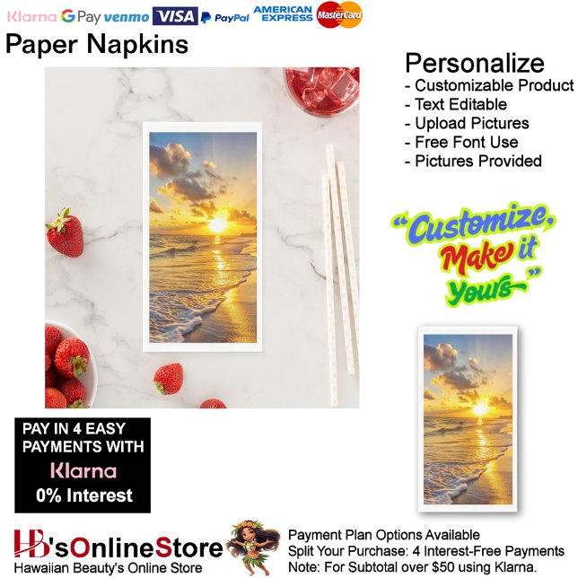 Sunset Beach Tables Kitchen Restaurant Decor 1 Napkin (Sunset Beach Tables Kitchen Restaurant Decor Paper Guest Towels 1.
)