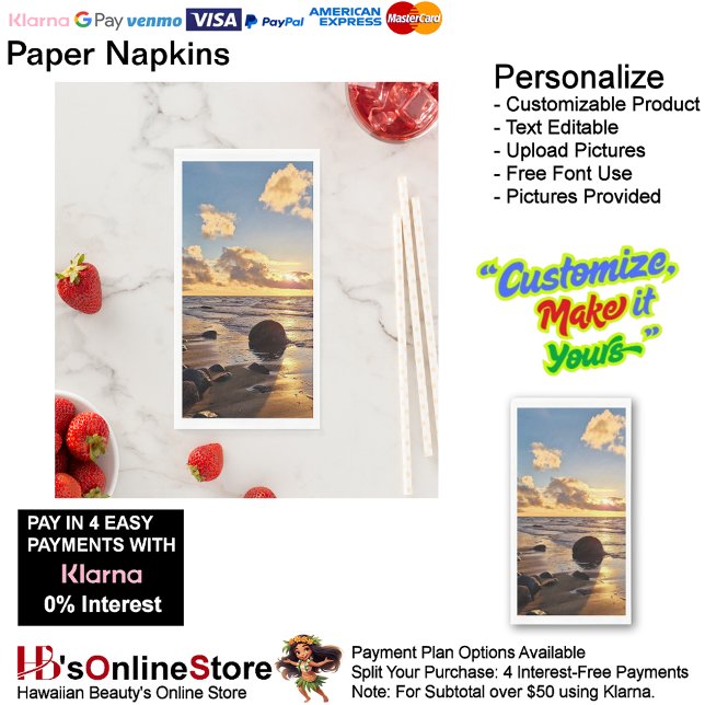 Sunset Beach Tables Kitchen Restaurant Decor 27 Napkin (Sunset Beach Tables Kitchen Restaurant Decor Paper Guest Towels 27.)