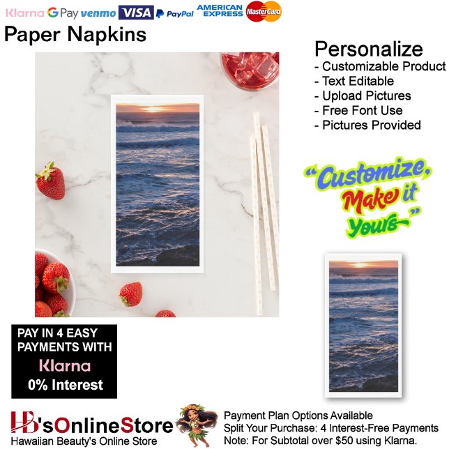 Sunset Beach Tables Kitchen Restaurant Decor 48 Napkin (Sunset Beach Tables Kitchen Restaurant Decor Paper Guest Towels 48.)