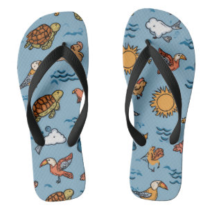 Sunset Beach Vibes Flip Flops Gift