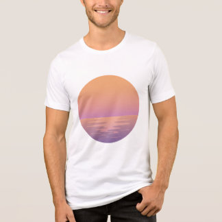 Sunset Beach Vibes – Minimalist Hand-Drawn Tropica Tri-Blend Shirt