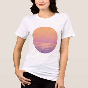 Sunset Beach Vibes – Minimalist Tropical T-Shirt Tri-Blend Shirt