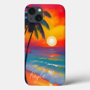 Sunset Beach Vibes Personalised iPhone / iPad case