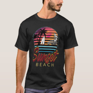 Sunset Beach Vibes Vacation Humorous Saying T-Shirt