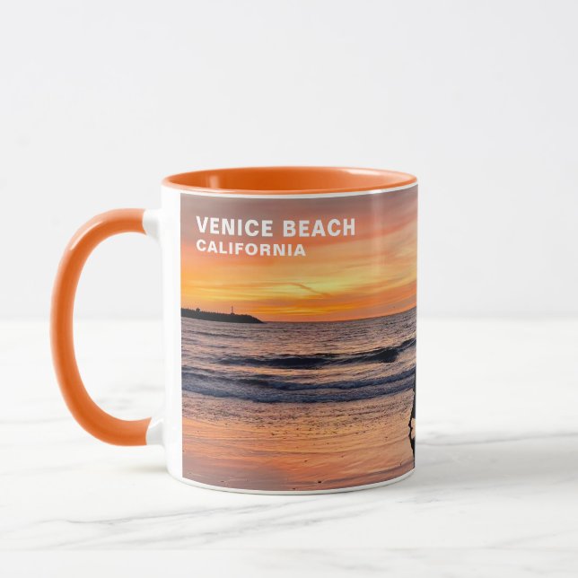  Sunset Beach Walk - Venice Beach, CA Mug (Left)