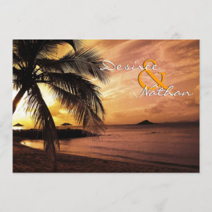 Sunset Beach Wedding Invitation