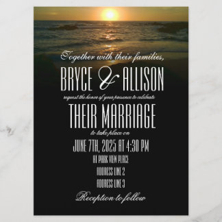 Sunset Beach Wedding Invitation