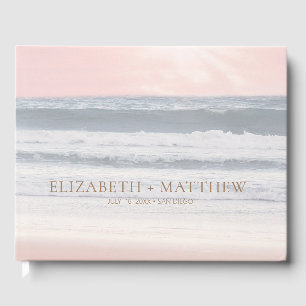 Sunset Beach Wedding   Oceanside Wedding Guest Book