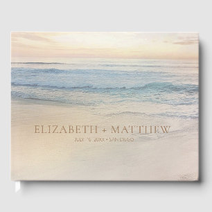 Sunset Beach Wedding   Oceanside Wedding Guest Book