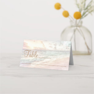 Sunset Beach Wedding Place Card