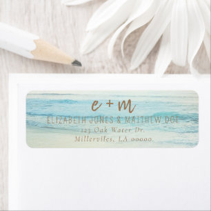 Sunset Beach Wedding Return Address Label
