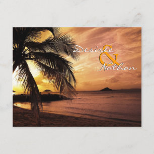 Sunset Beach Wedding RSVP Card