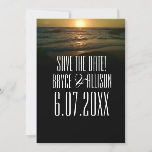 Sunset Beach Wedding Save the Date