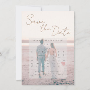 Sunset Beach Wedding Save the Date Invitation