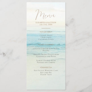 Sunset Beach Wedding | Seaside Beach Wedding Menu