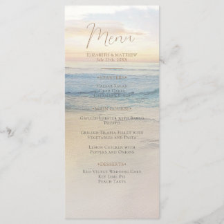 Sunset Beach Wedding | Seaside Beach Wedding Menu