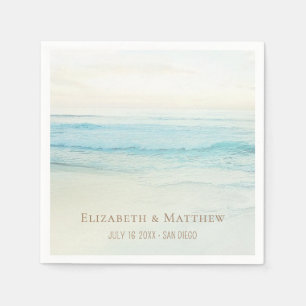 Sunset Beach Wedding Seaside Wedding Napkin