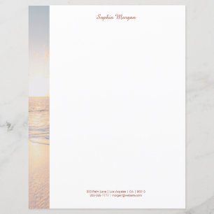 Sunset Beach with Gentle Waves, Name/Info, Vs 3