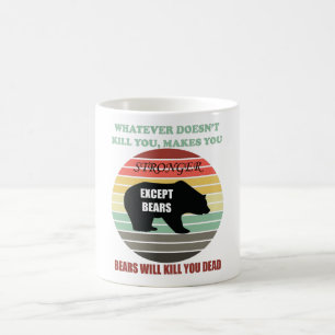 Sunset Bears Kill You Dead Coffee Mug