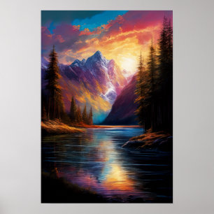 Sunset Beauty in the Mountain Wilderness Poster