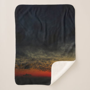 Sunset Before the Storm Sherpa Blanket