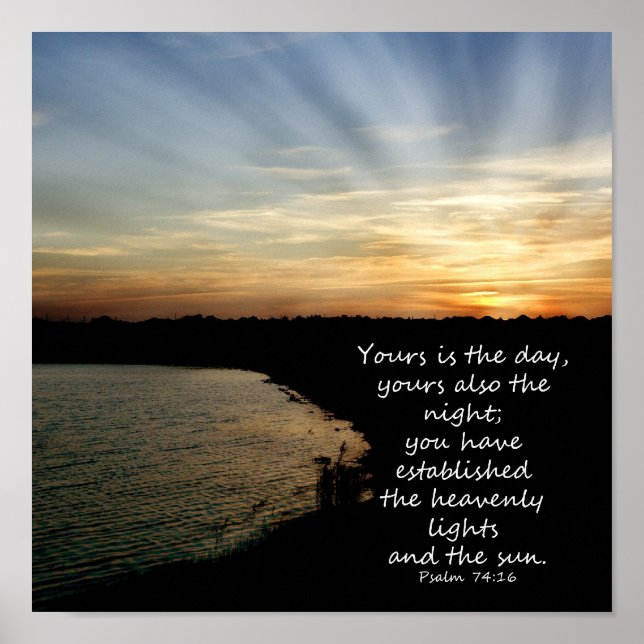 Sunset Bible Verse Poster (Front)