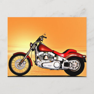 Sunset bike postcard