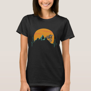 Sunset Biker Downhill MTB Biking Mountain Bike Hea T-Shirt