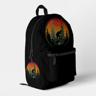 Sunset Biking Nature Scenery Printed Backpack