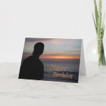 Sunset Birthday Card for Reunited Father or Son<br><div class="desc">Birthday card for either a biological father to give to the son with whom he has been reunited, or from a son to his biological father. A chance to celebrate a new relationship! I do not charge extra to customise the inside verse of any card. Feel free to contact me...</div>