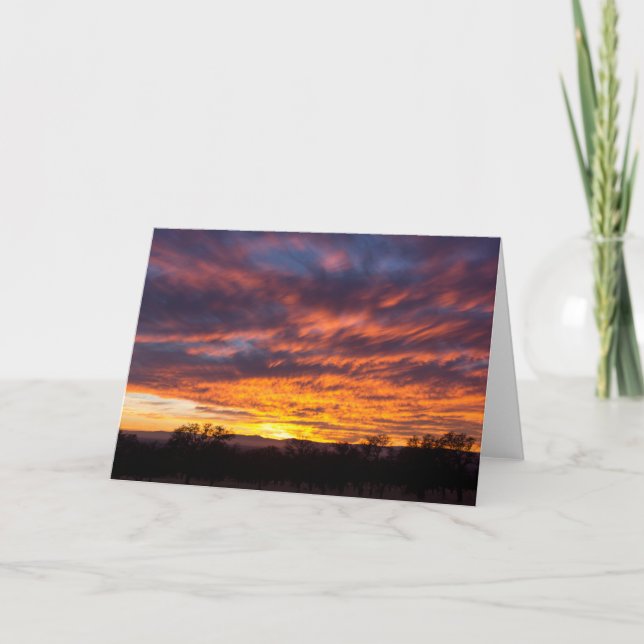 Sunset Blank Inside Greeting Card (Front)