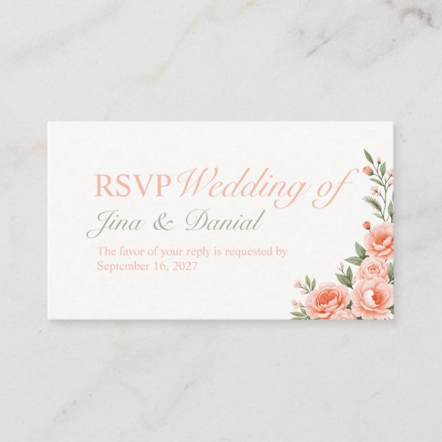 Sunset Bloom Enclosure Card (Front)