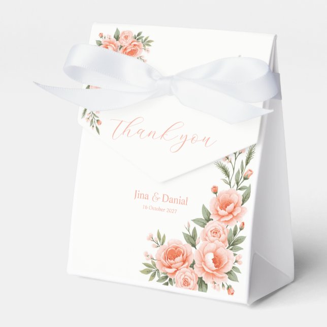 Sunset Bloom Favour Box (Front Side)