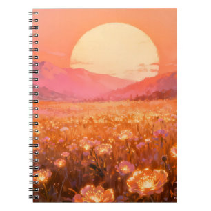 Sunset Bloom Spiral Notebook