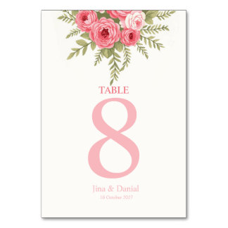 Sunset Bloom Table Number