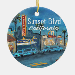 Sunset Blvd Los Angeles Ornament