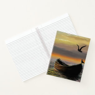 Sunset Boat Notebook