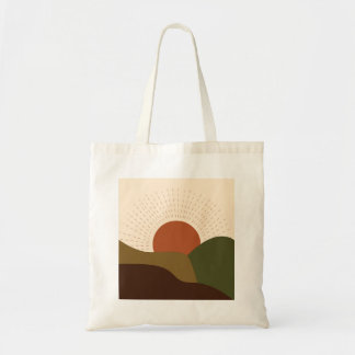 Sunset Boho Art Design Tote Bag