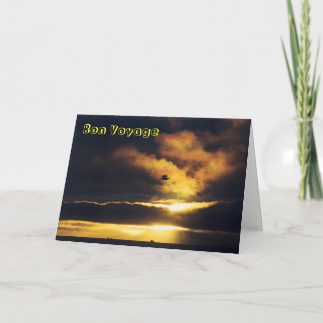 Sunset Bon Voyage Card (Front)