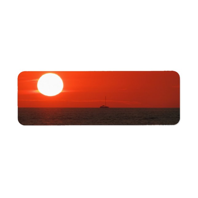 Sunset Booze Cruise Return Address Label (Front)
