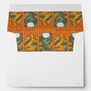 Sunset Botanical Panel Pattern - The White Lotus Envelope