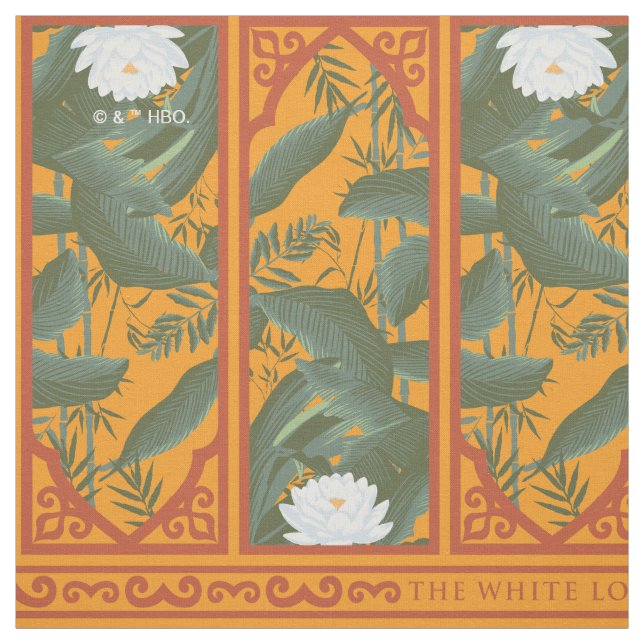 Sunset Botanical Panel Pattern - The White Lotus Fabric (Swatch)