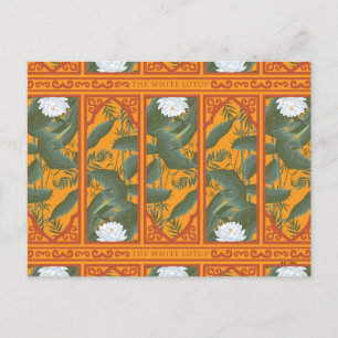 Sunset Botanical Panel Pattern - The White Lotus Postcard