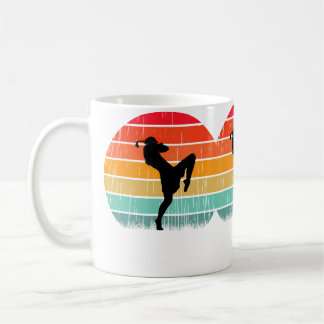 Sunset Boxing Fighter Kick Muay Thai Lover Coffee Mug
