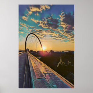 Sunset bridge - Poster