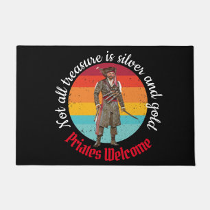 Sunset Brown Pirate Party Welcome Doormat