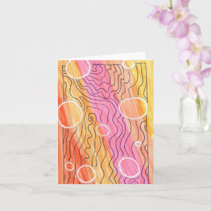 Sunset bubbles Card