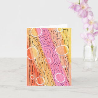 Sunset bubbles Card